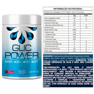GLICPOWER 300G FRUTAS VERMELHAS - GLICNUTRI
