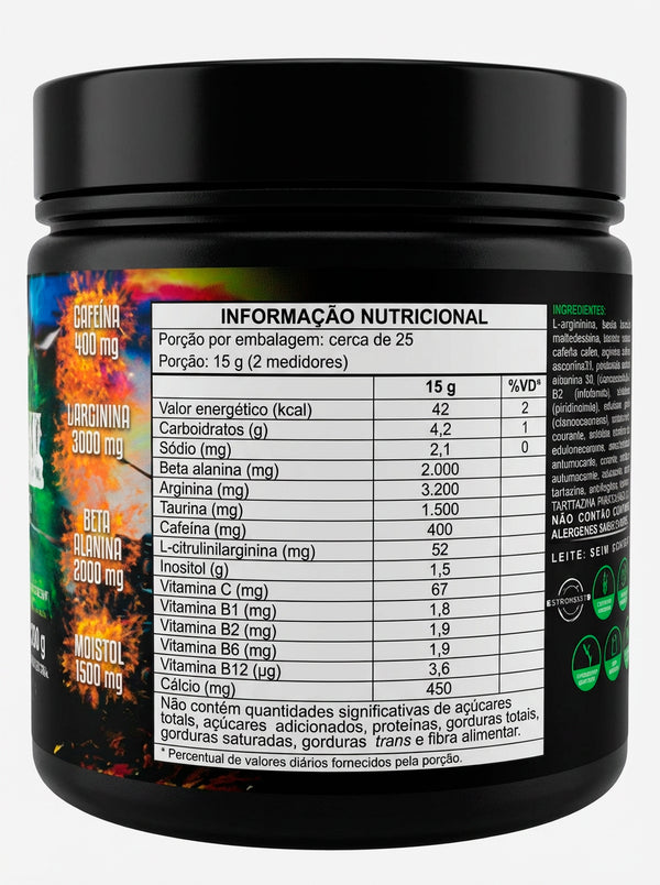 PRÉ-TREINO TOMAHAWK 380G GREEN APPLE - FULLIFE NUTRITION