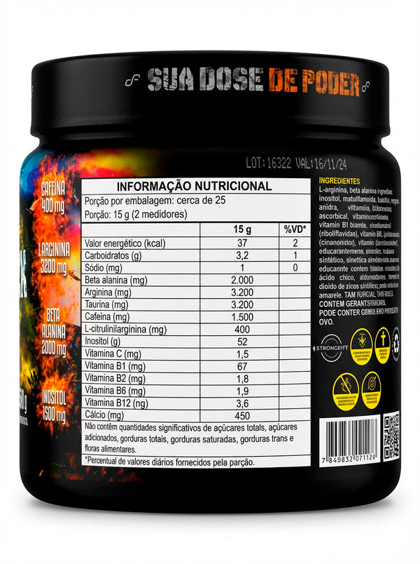 PRÉ-TREINO TOMAHAWK 380G ENERGY ICE - FULLIFE NUTRITION