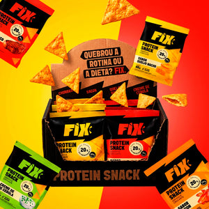 FIX Snacks – Caixa com 8 Unidades (2 de cada sabor) Snack com 20g de Proteína!