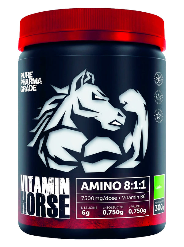 AMINOACID 8:1:1 300GR - LIMÃO - VITAMIN HORSE