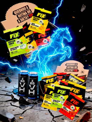Pack 20 Unidades: 8 Snacks FIX Crocantes + 12 Energéticos Vitamin Horse Zero