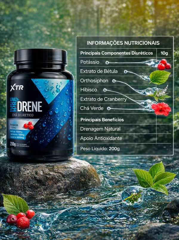 HYPER DRENE CHA DIURETICO 200G CRANBERRY - XTR
