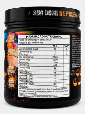 PRÉ-TREINO TOMAHAWK 380G TANGERINA - FULLIFE NUTRITION