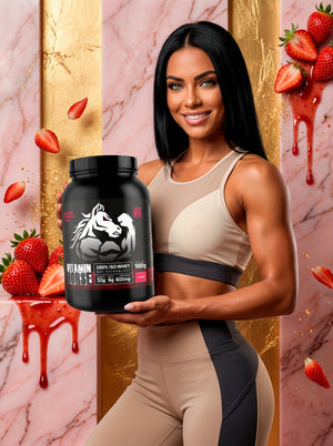 100% ISO WHEY 900GR - VITAMIN HORSE - MORANGO