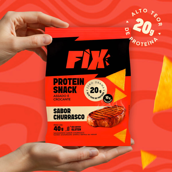 Fix Protein Snacks - 20g de Proteína por Porção | Zero Glúten | Lanche Premium