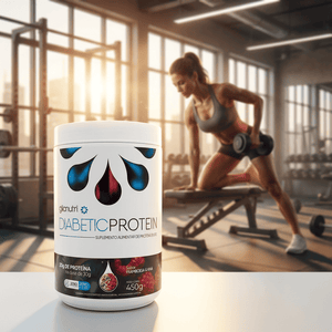 DIABETICPROTEIN 450G MORANGO - GLICNUTRI