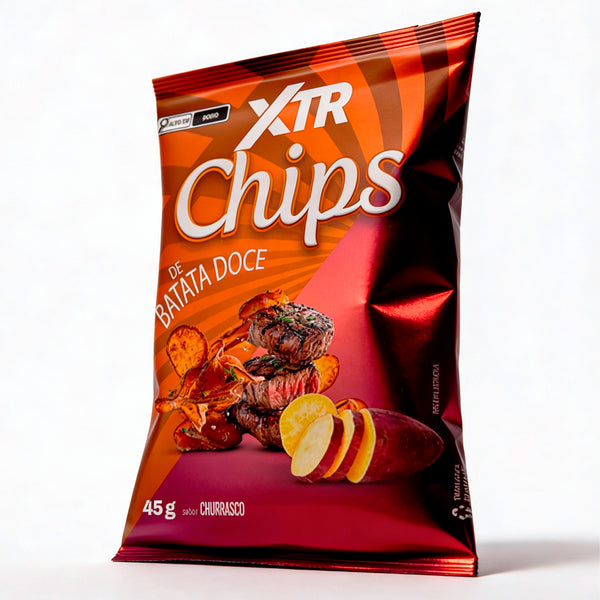 CHIPS DE BATATA DOCE CHURRASCO 45g - XTR
