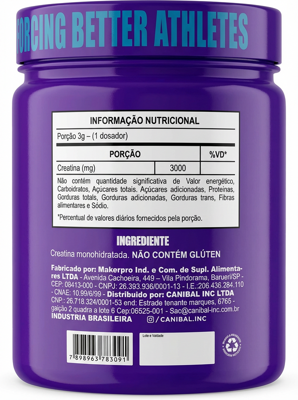 CREATINA MONOHIDRATADA 300G - CANIBAL INC