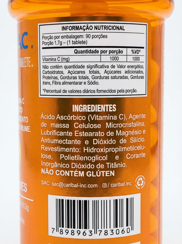 VITAMINA C1000 90 TAB - CANIBAL INC