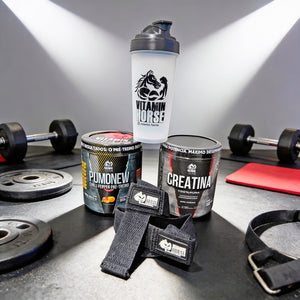 Creatina Vitamin Horse 300G + Pumonew 300G + Coqueteleira Vitamin Horse = Strap Vitamin Horse