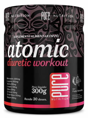 ATOMIC DIURETIC WORKOUT 300G FRUTAS VERMELHAS - PURE NUTRITION - BR
