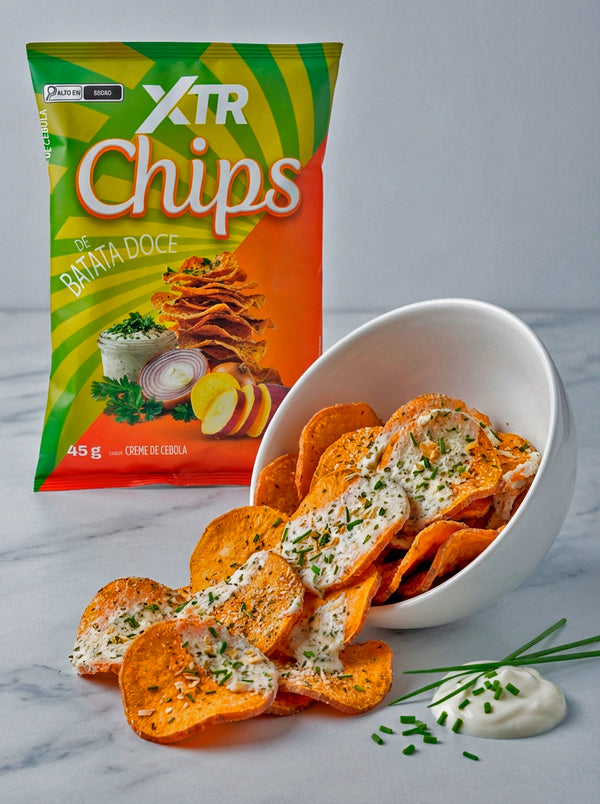 CHIPS DE BATATA DOCE CREME DE CEBOLA 45g - XTR