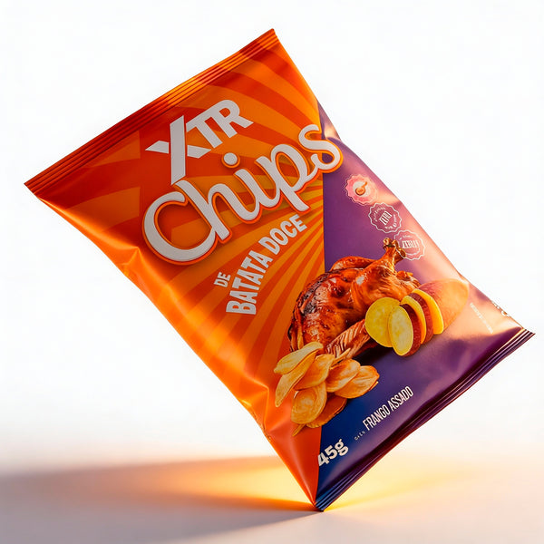 CHIPS DE BATATA DOCE SABOR FRANGO ASSADO 45G - XTR