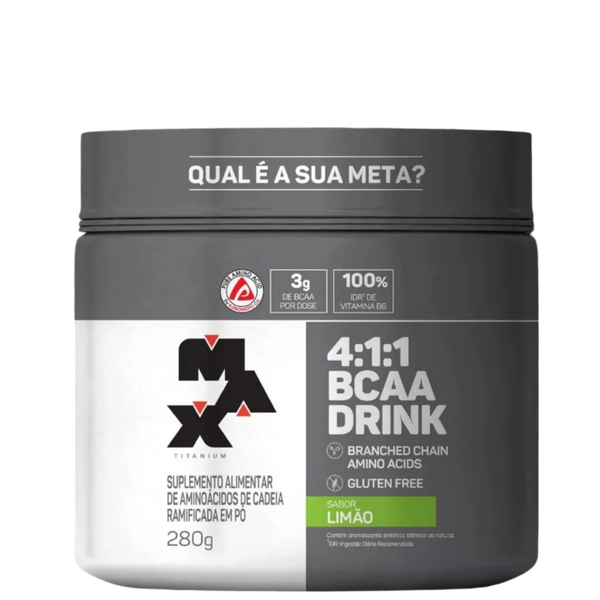 BCAA DRINK 4:1:1 LIMÃO 280G - MAX TITANIUM
