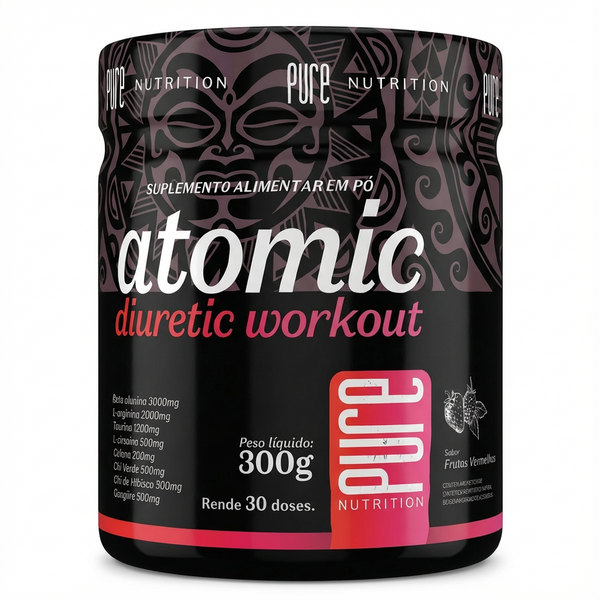 ATOMIC DIURETIC WORKOUT 300G FRUTAS VERMELHAS - PURE NUTRITION - BR