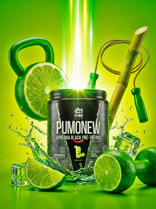 PUMONEW EPHEDRA BLACK 300G - CAIPIRINHA - VITAMIN HORSE