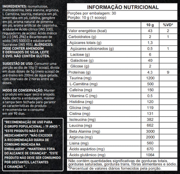 PUMONEW EPHEDRA BLACK 300G - CAIPIRINHA - VITAMIN HORSE
