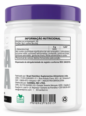 L-GLUTAMINA 300G - CANIBAL INC