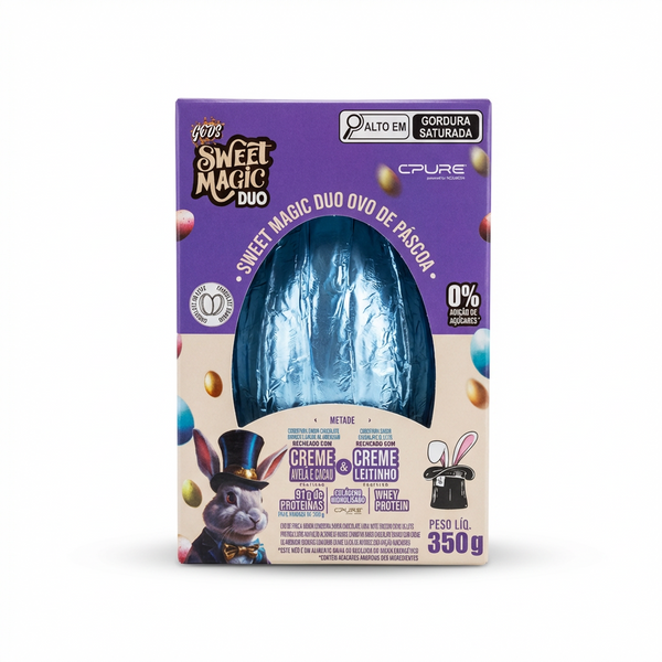 OVO DE CHOCOLATE 350g - GODS SWEET MAGIC DUO / 91g DE PROTEÍNA.